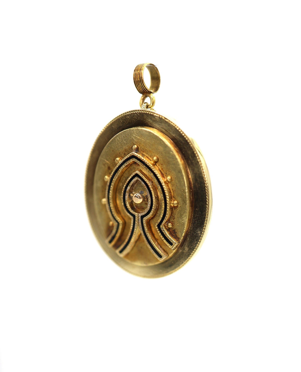 Large 14k Victorian Etruscan Revival Pendant - Petra Star