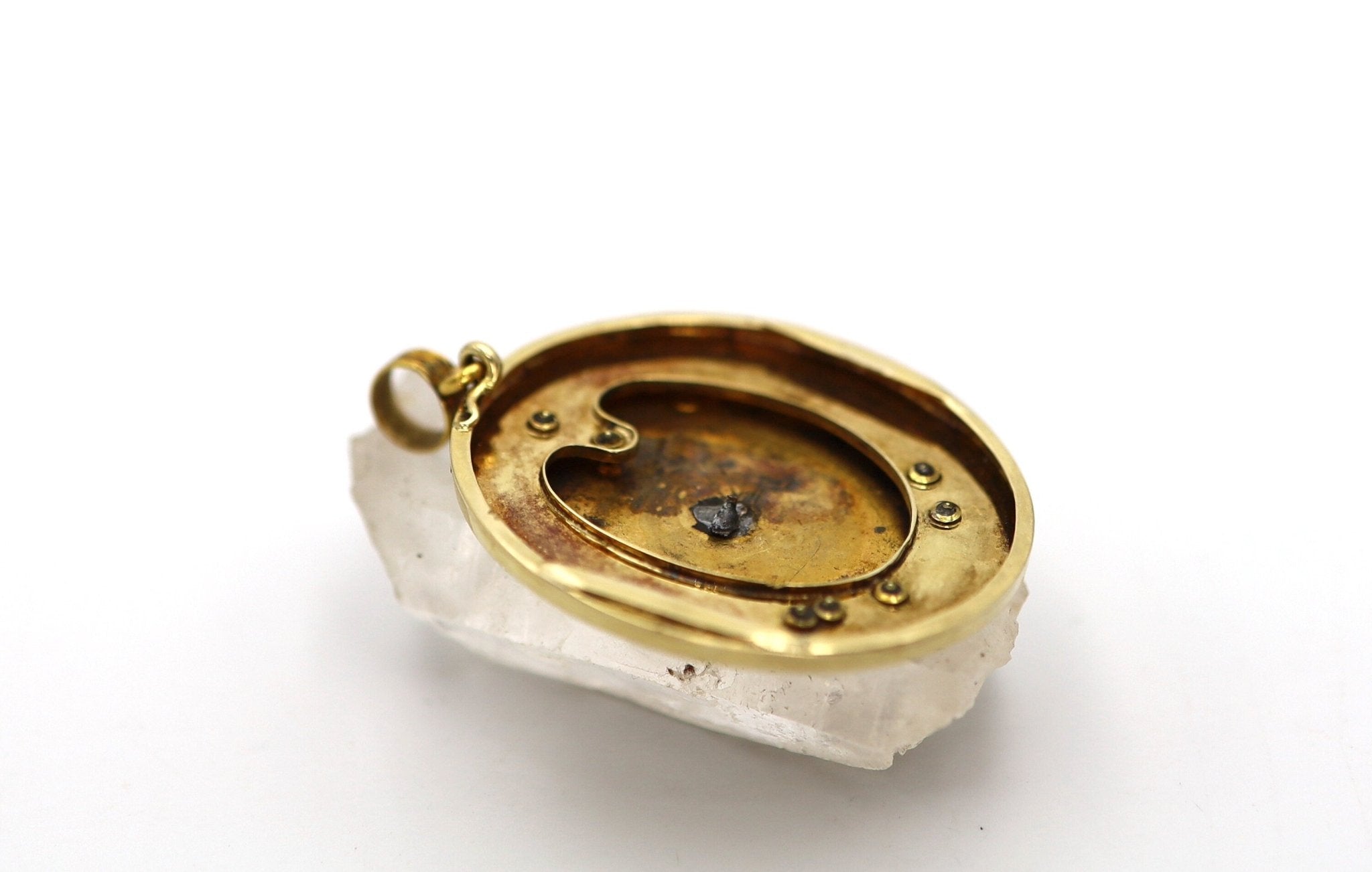 Large 14k Victorian Etruscan Revival Pendant - Petra Star