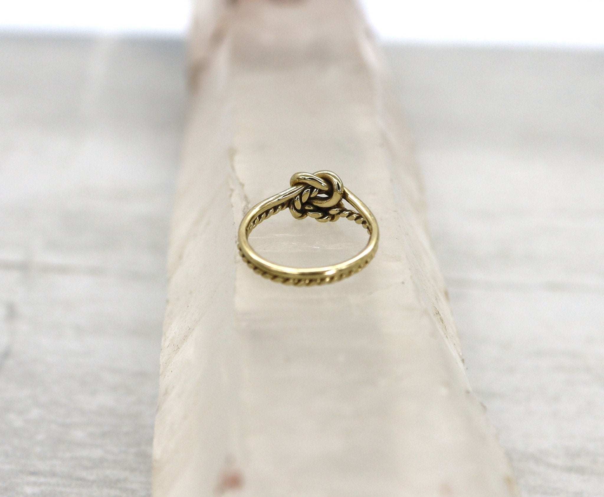 Lovers Knot Ring 9K Love Knot Hallmarked 1977 London Lovers Knot Band - JL1826 - Petra Star