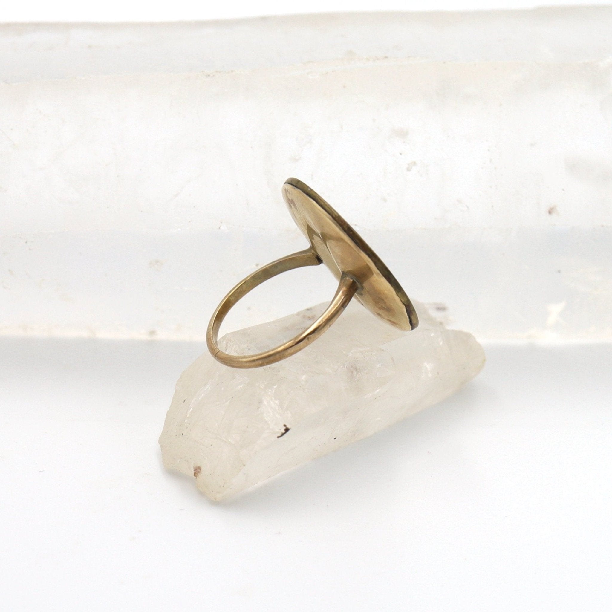 Mandala Ring in 14k Yellow Gold Ring Vintage - Petra Star