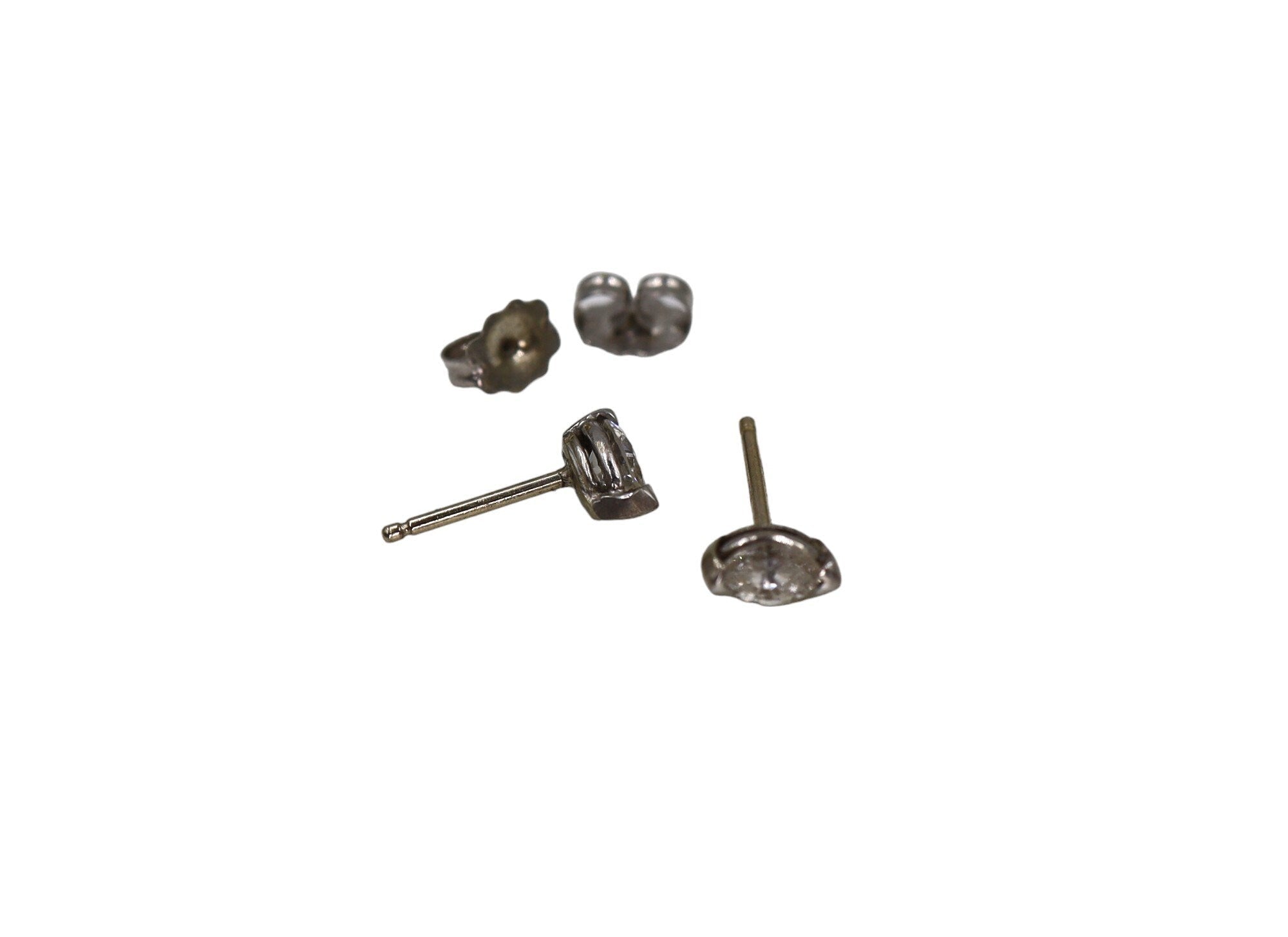 Marquise-Cut Diamond Studs in 14k White Gold - Petra Star