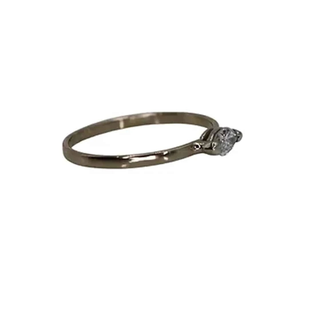 Marquise Diamond Solitaire Ring – 14k White Gold | Minimalist Engagement Ring - Petra Star