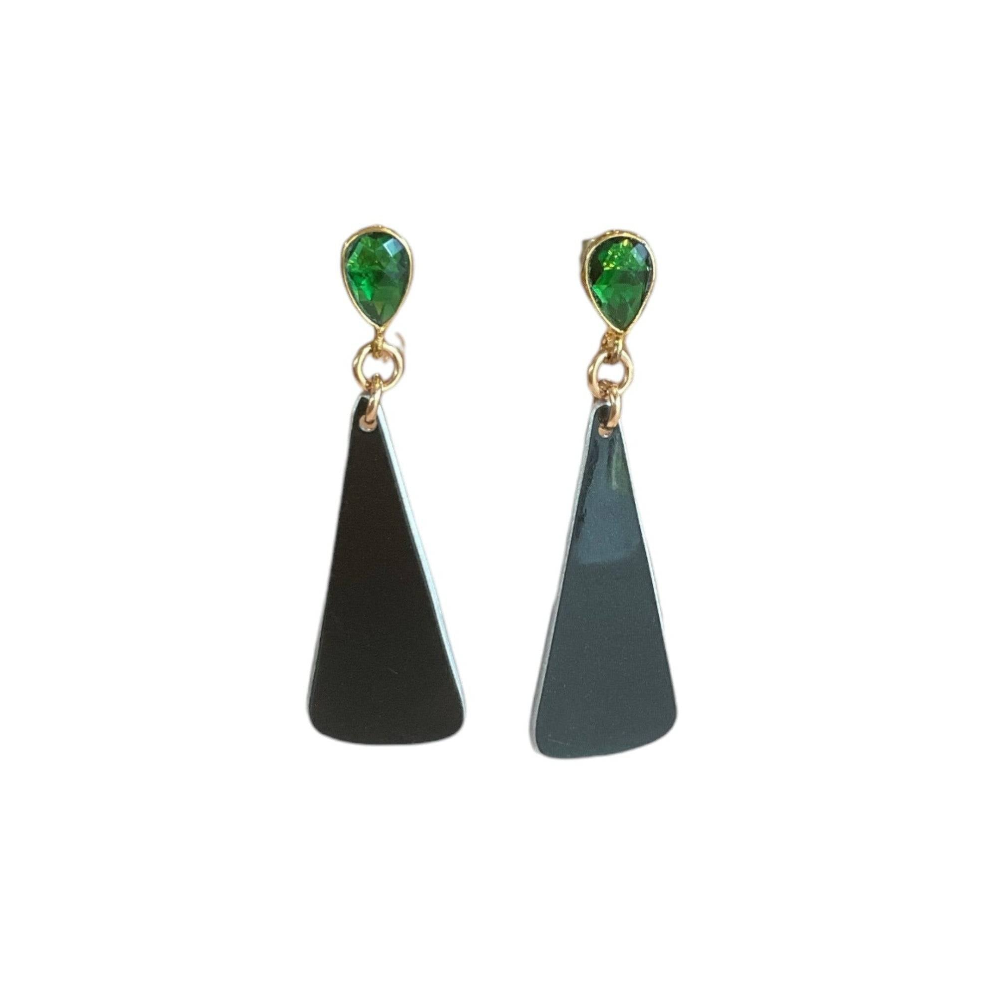 Mercedes C300 Green Gems Earrings - Petra Star