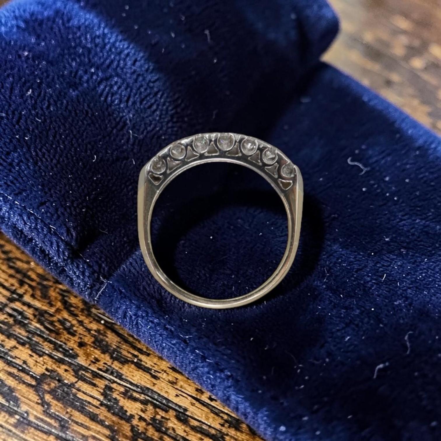 Mid Century Diamond Band Ring | 14K Yellow Gold | 0.42 cts Reclaimed Diamonds - Petra Star