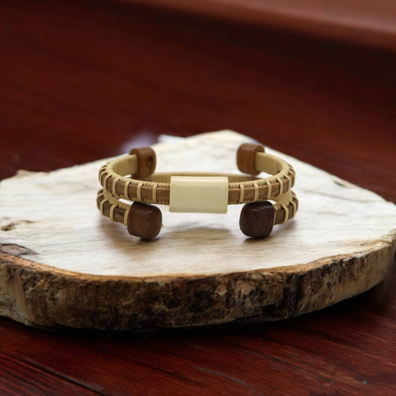 Nantucket Cuff Bracelet—Cherry/Holly (Island Collection) - Petra Star