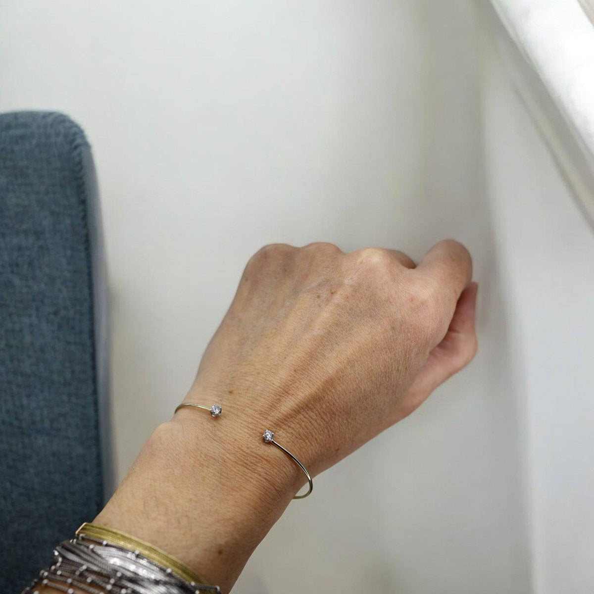 Petra Star Open Diamond Cuff in 14k Gold - Petra Star