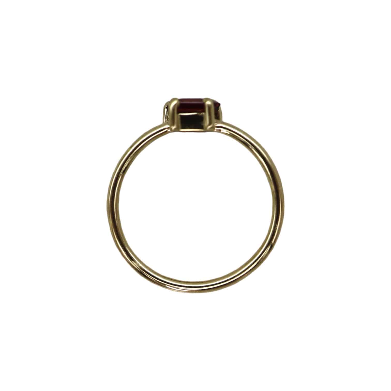 Petra Star Red Spinel Solitaire 14ky Gold Ring - Petra Star