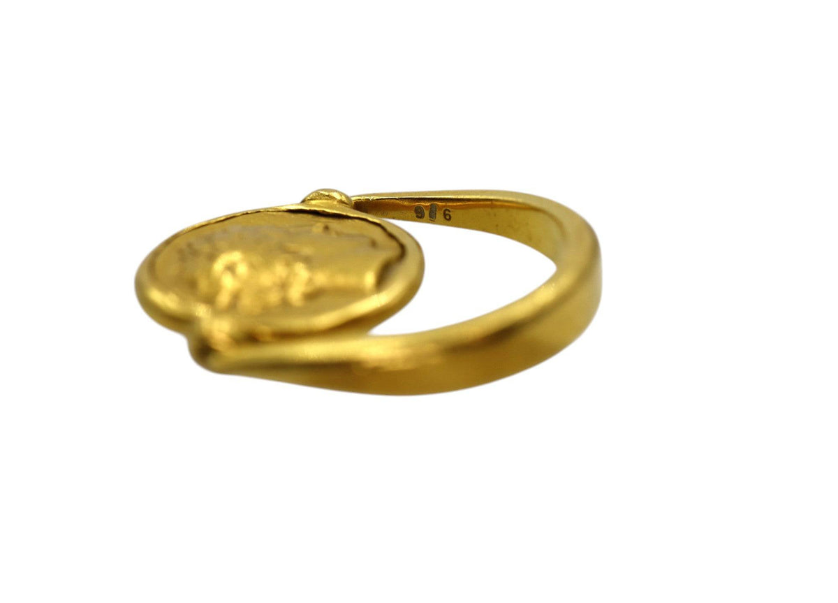 Philip II of Macedon Gold Stater Coin Ring | Ancient 24k Greek Coin | Antique 22k Gold Setting | Petra Star - Petra Star