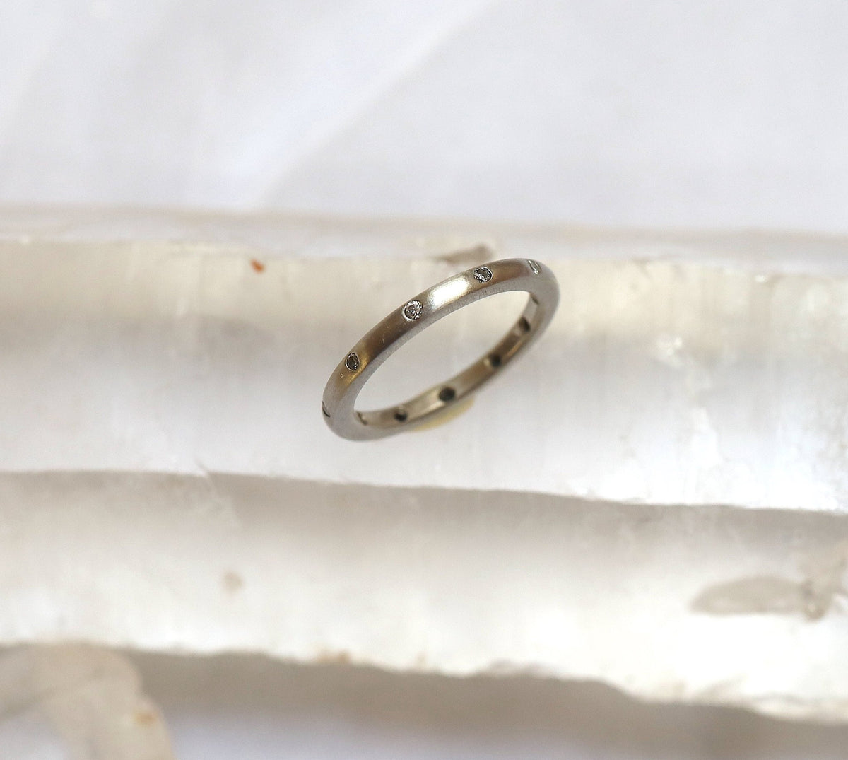 Platinum Diamond Eternity Band with Flush-Set Diamonds (Made to Order) - Petra Star