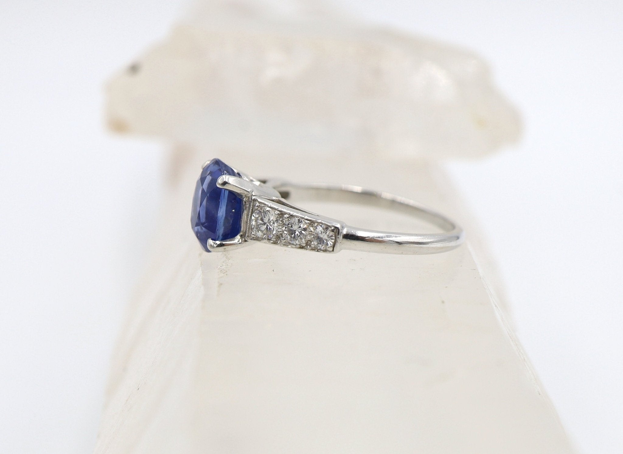 Platinum Sapphire and Diamond Ring - Petra Star