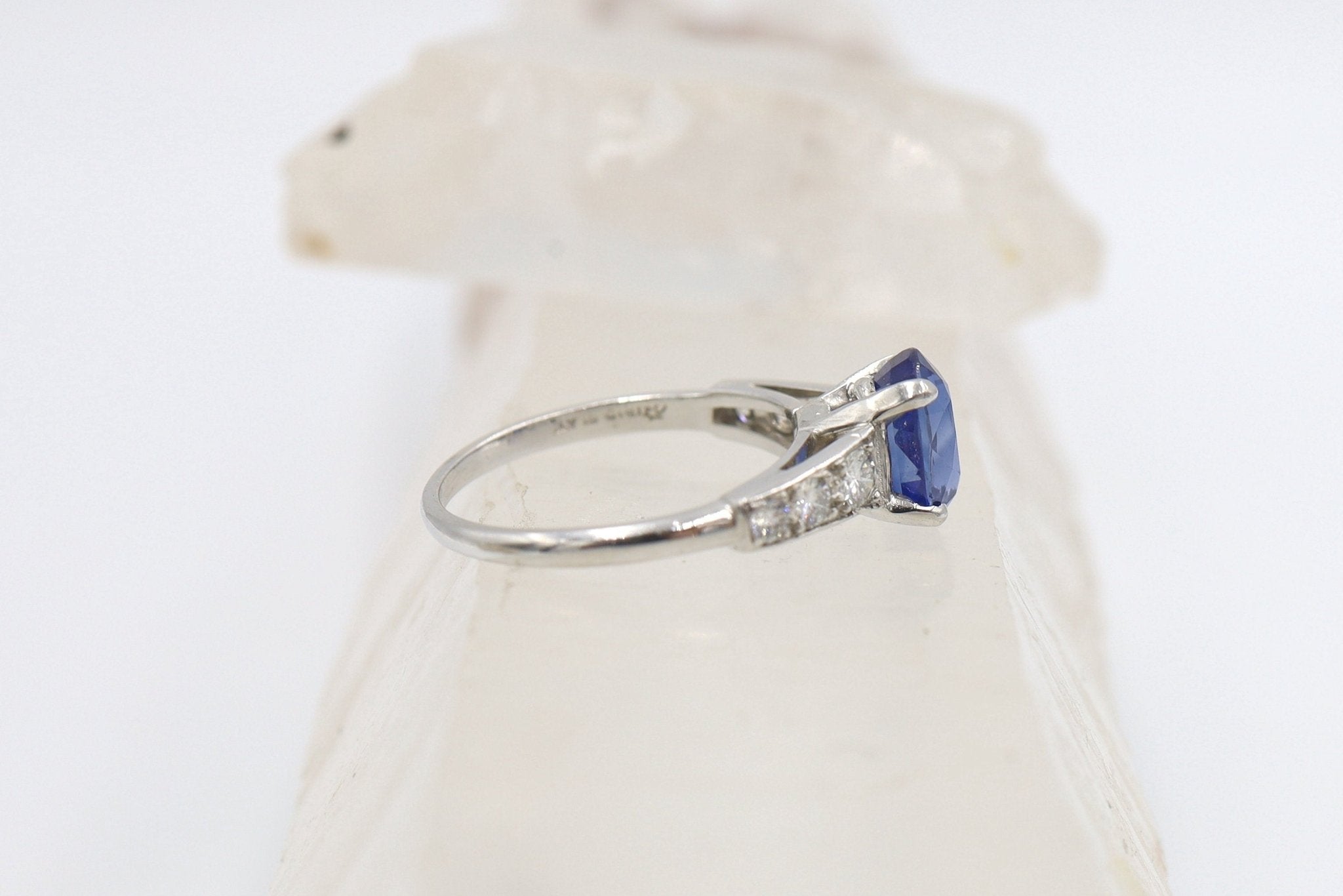 Platinum Sapphire and Diamond Ring - Petra Star