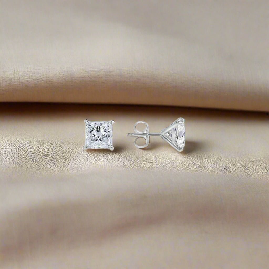 Princess Cut Martini Studs - Petra Star