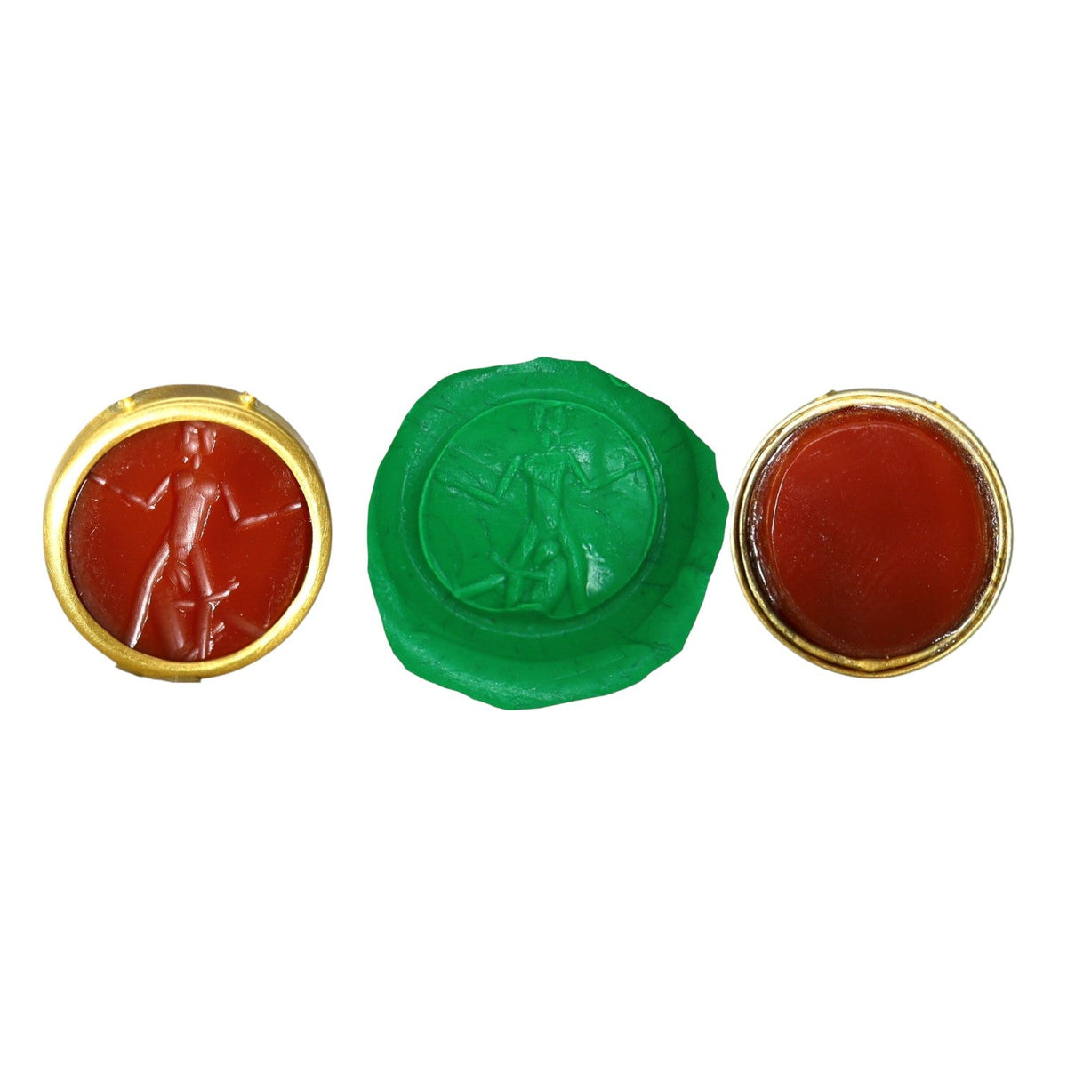 Rare Antique Carnelian Erotic Intaglio Pendant 14k Gold - Petra Star