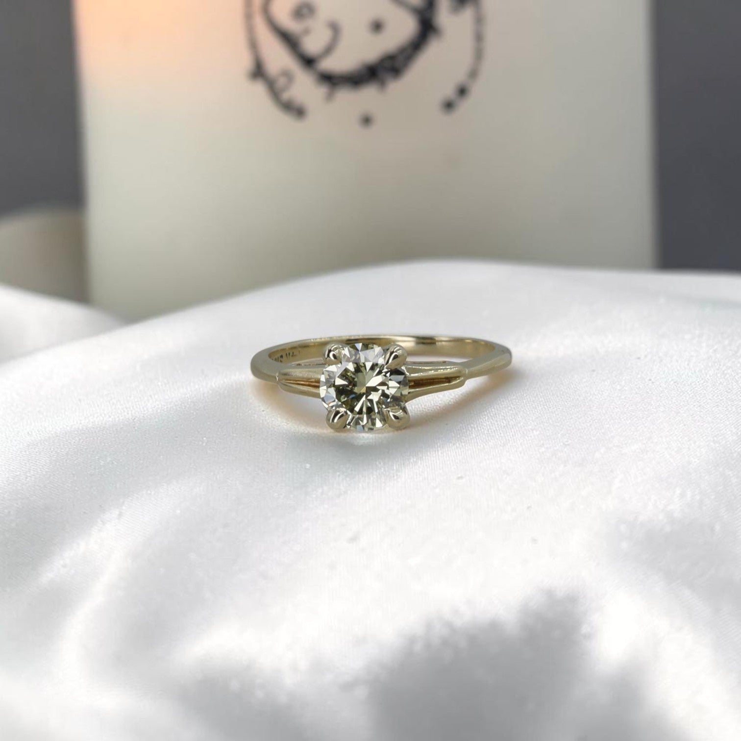 Retro Fancy Light Yellow Diamond Solitaire - Petra Star