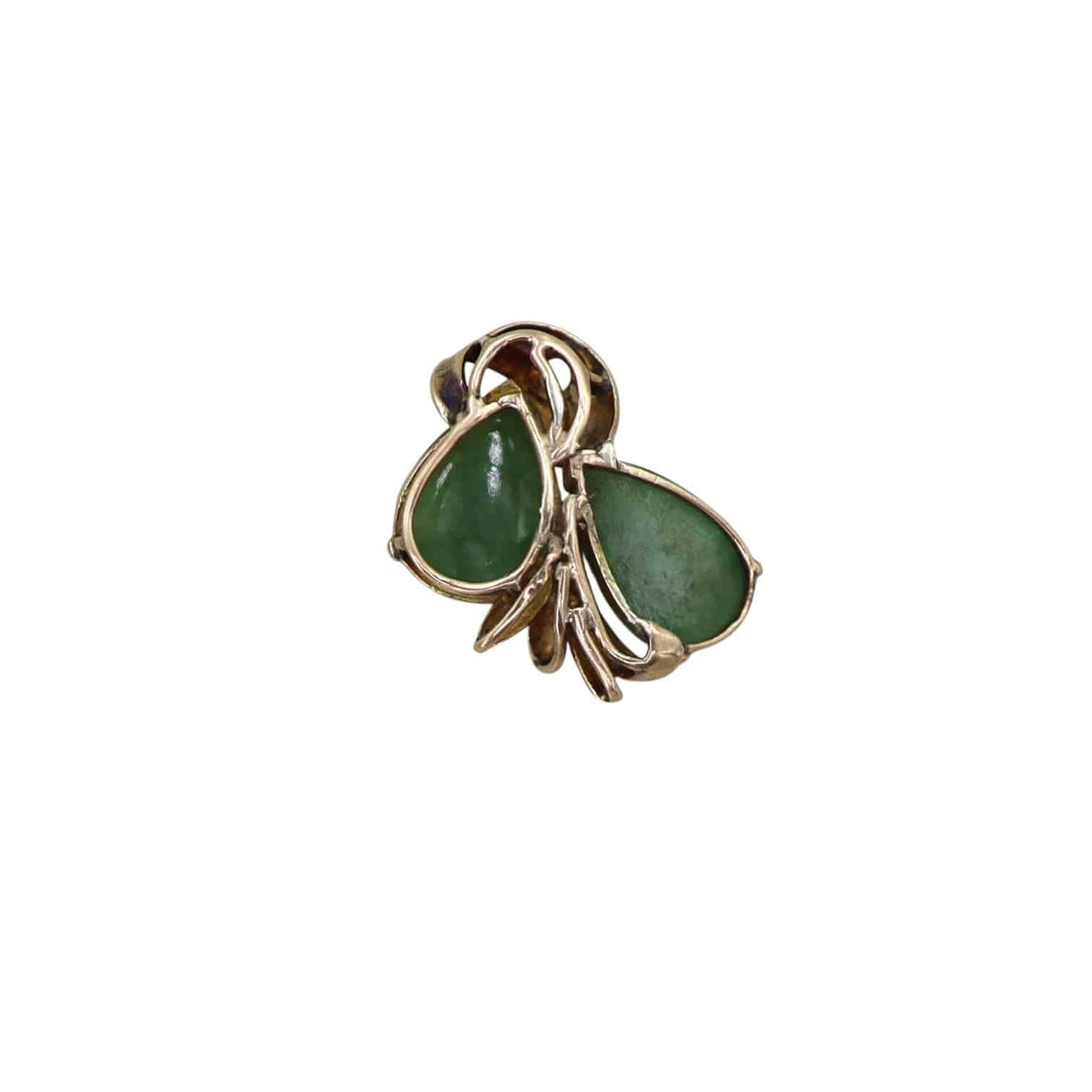Retro Jade and Diamond Ribbon Pendant - Petra Star
