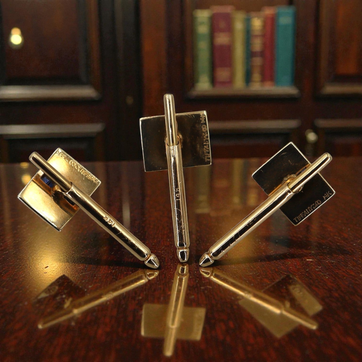 Retro Sapphire Cufflinks Tuxedo Set - Petra Star