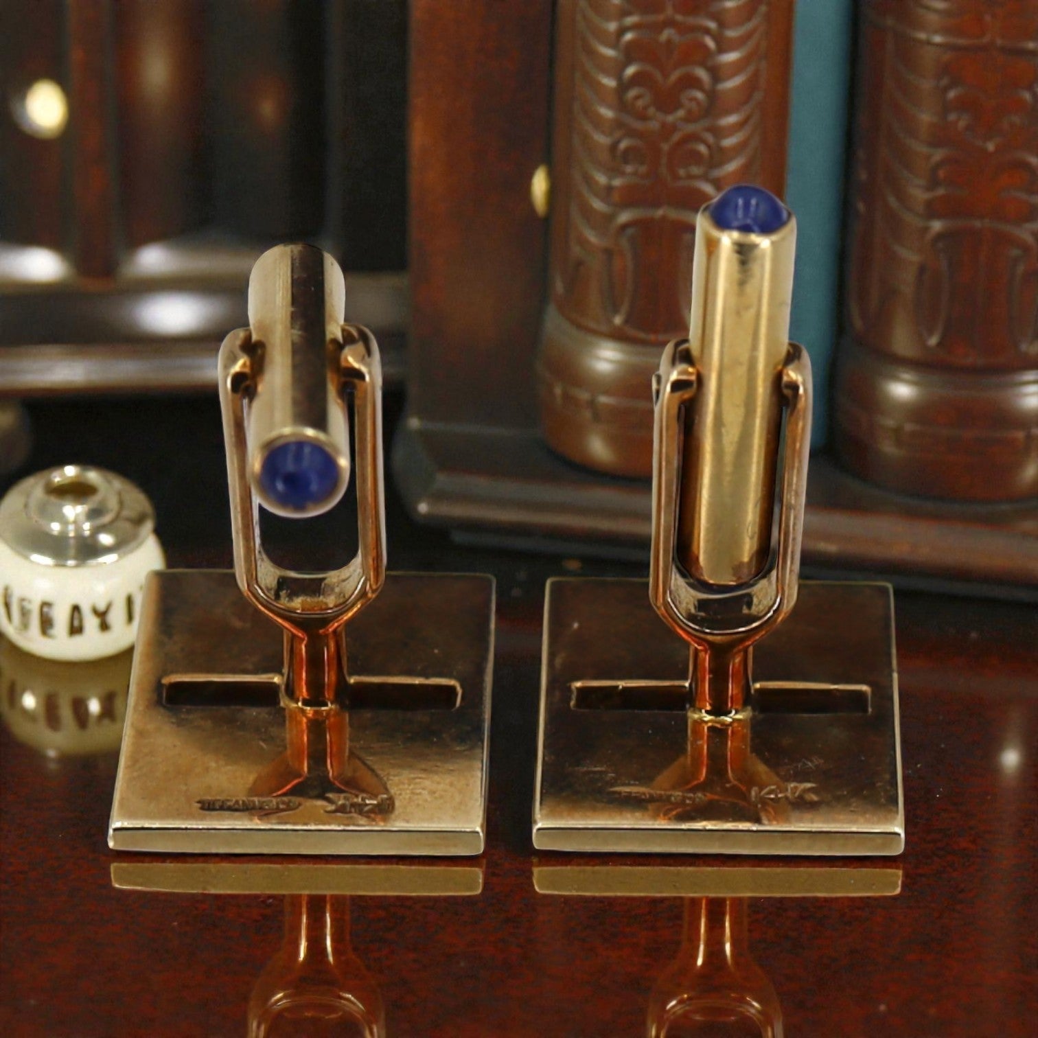 Retro Sapphire Cufflinks Tuxedo Set - Petra Star