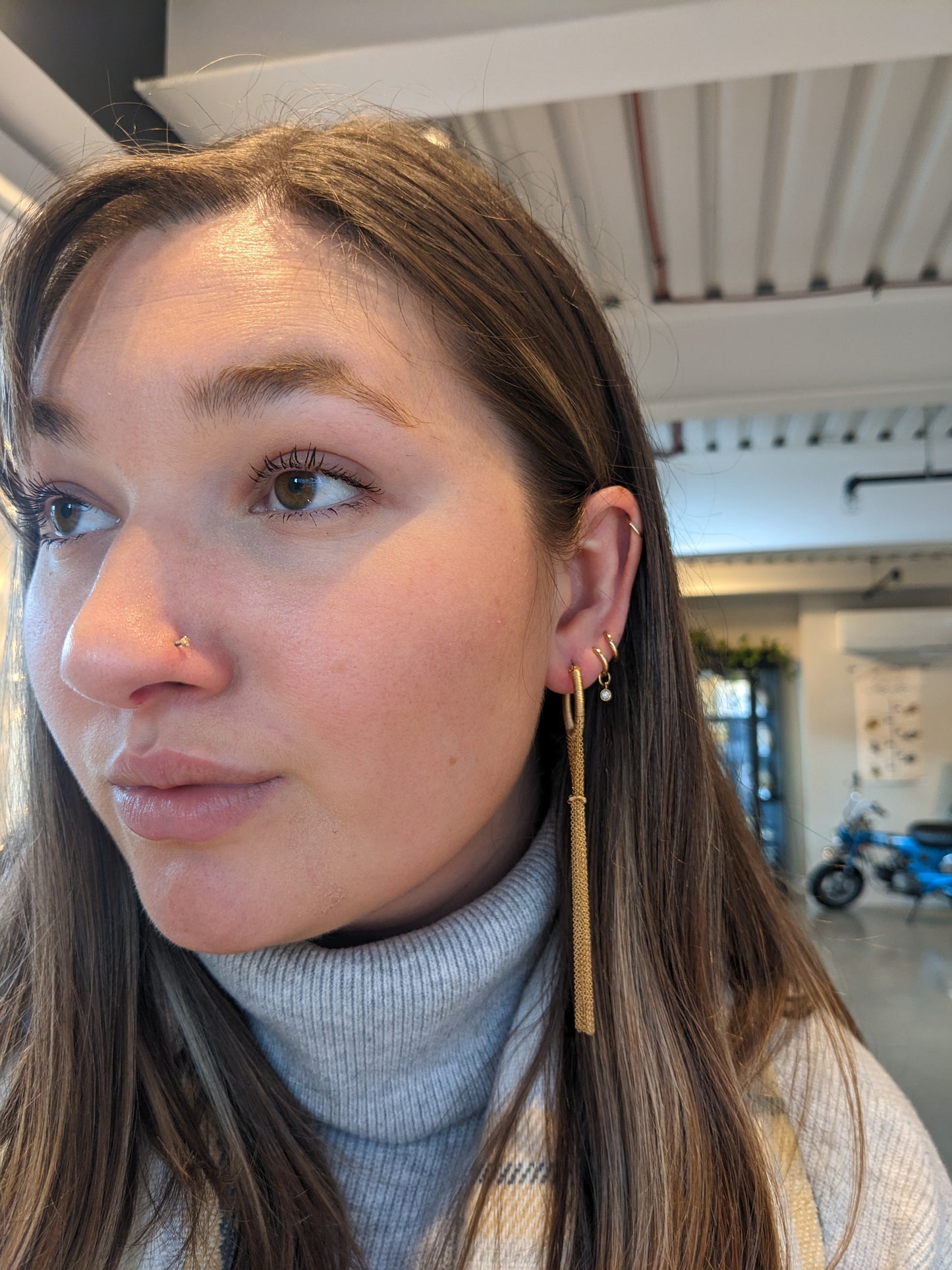 Mesh Drape Earrings - Petra Star