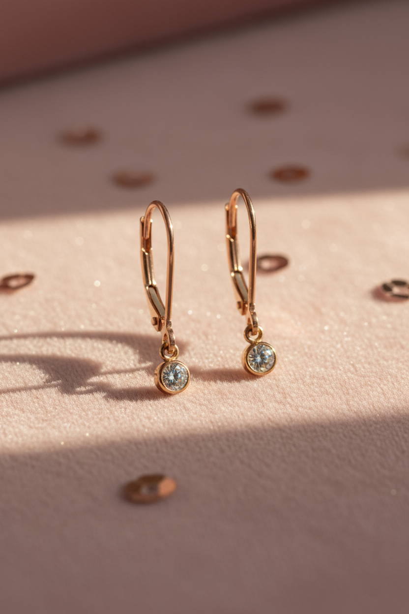 Rose Gold Diamond Drop Earrings – Pinterest Vertical