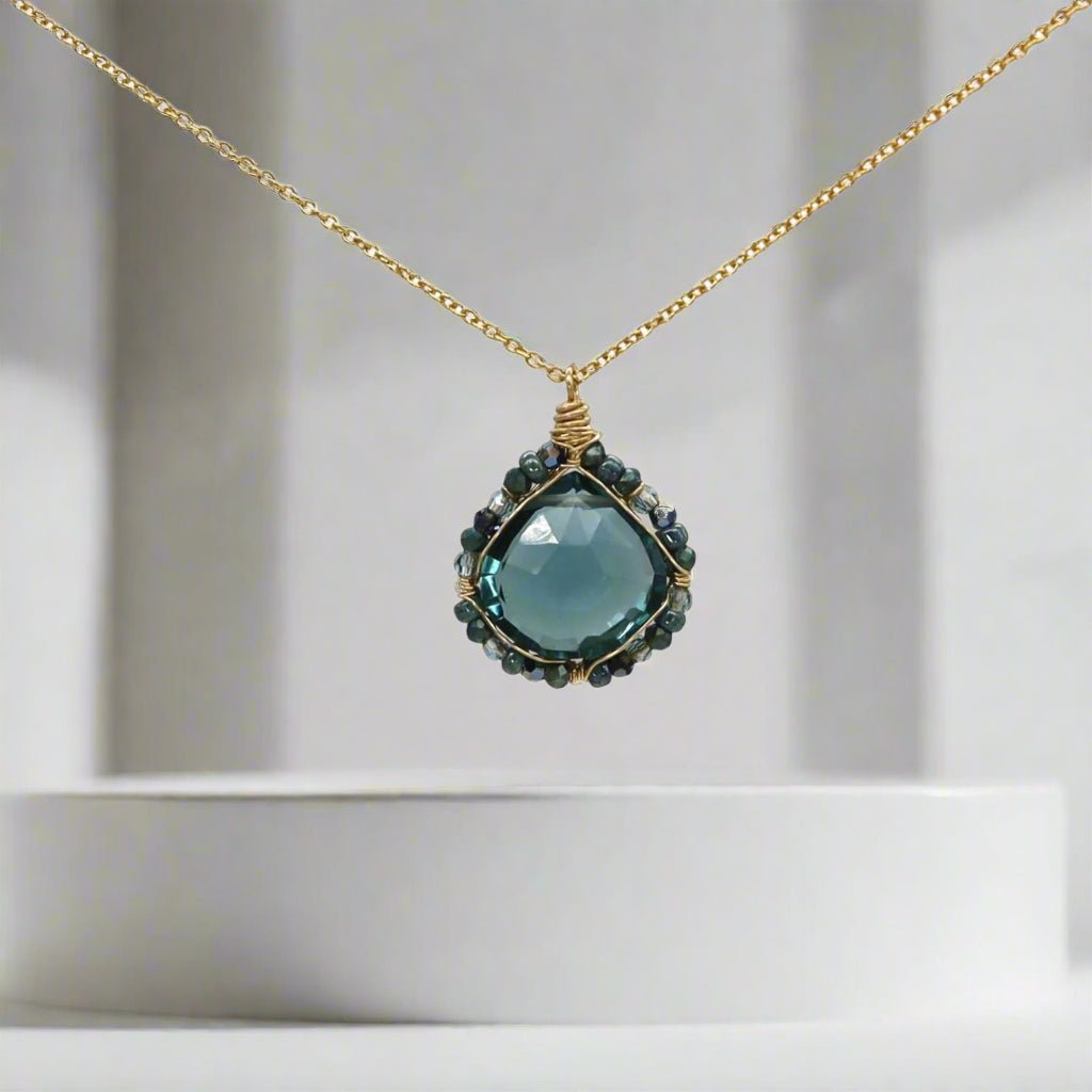 Sage Shimmer Pendant - Petra Star
