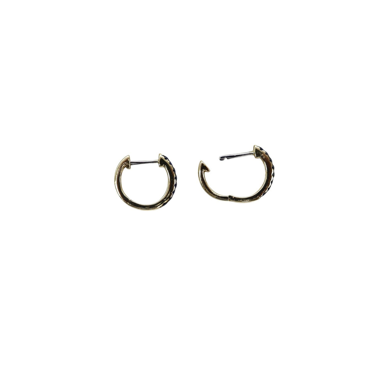 Sapphire Huggie Earring in 14k Yellow Gold - Petra Star