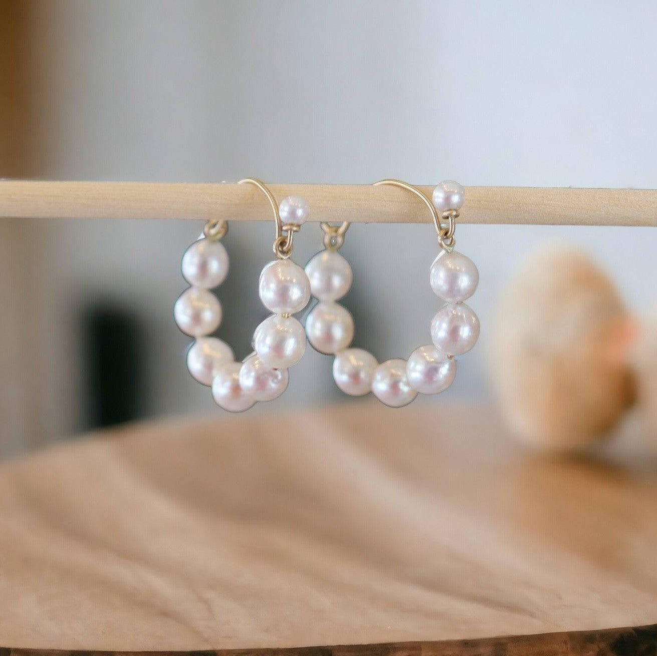 Sarah Pearl Hoops - Petra Star