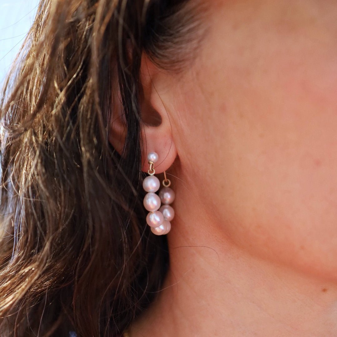 Sarah Pearl Hoops - Petra Star