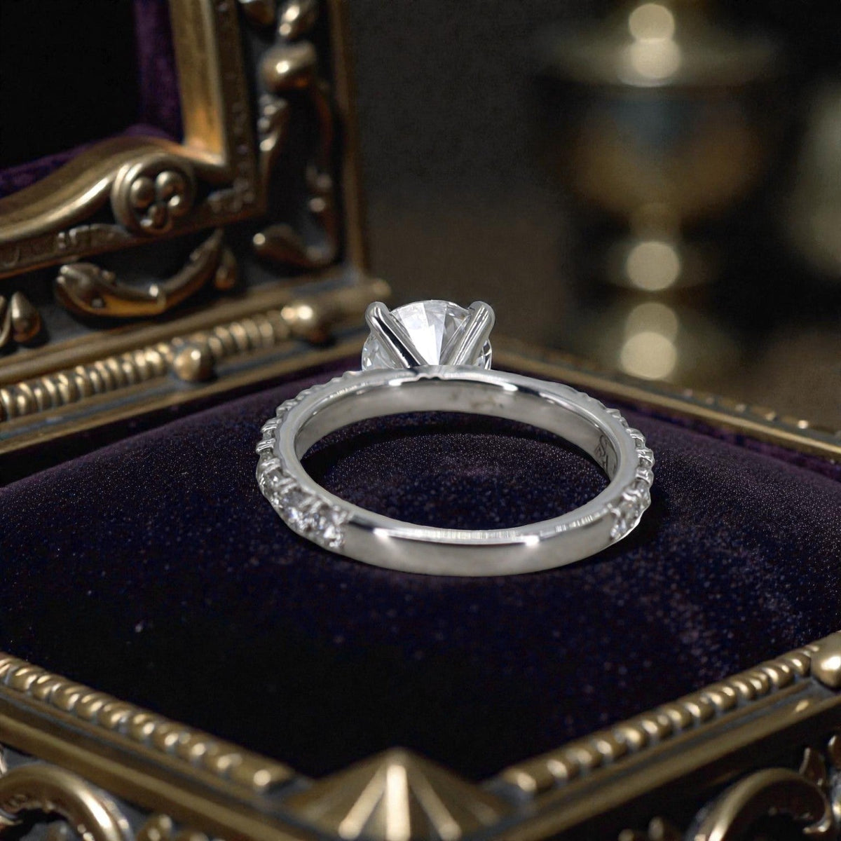 Shared Prong Engagement Ring Remount - Petra Star