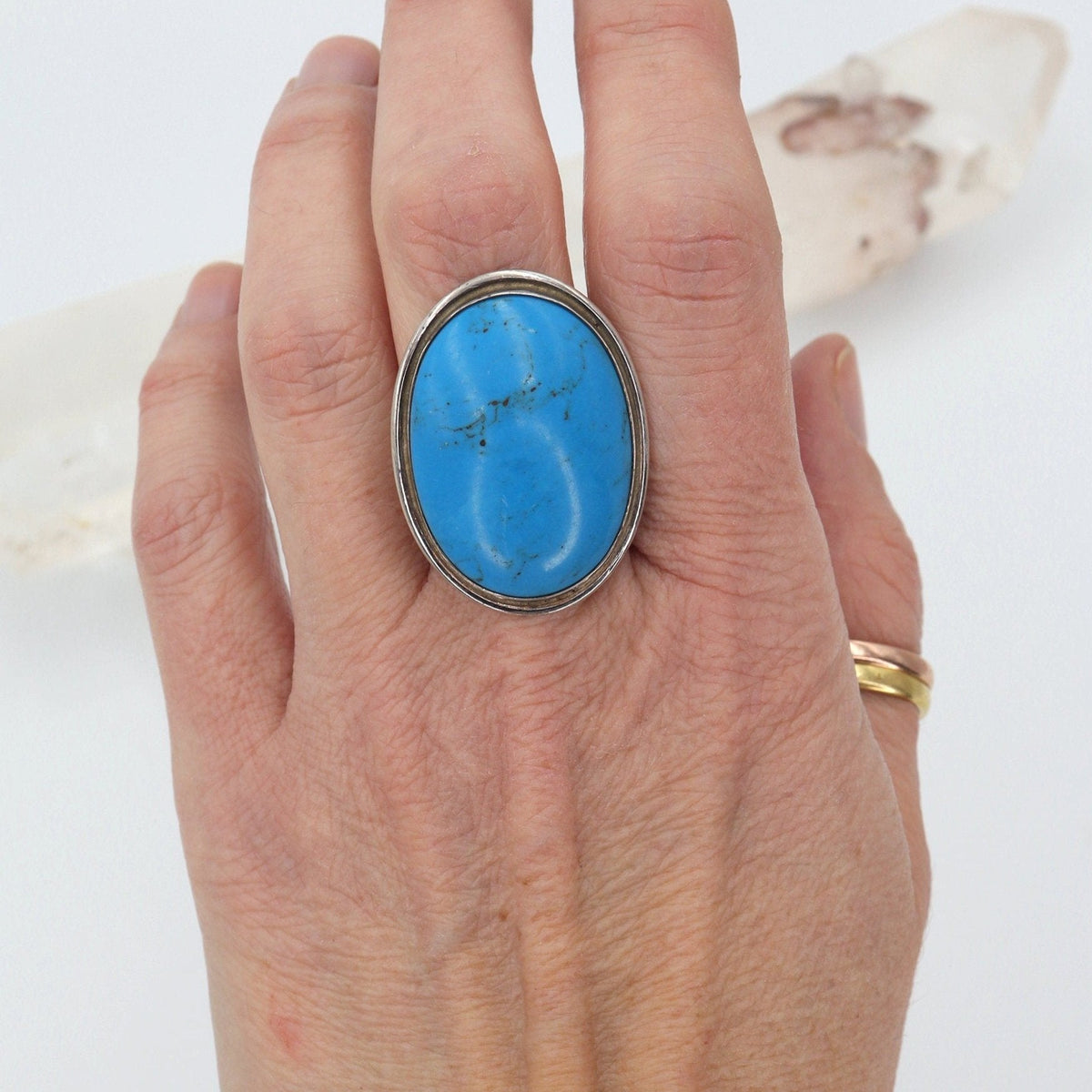 Silver Modernist Turquoise Ring - Petra StarRing