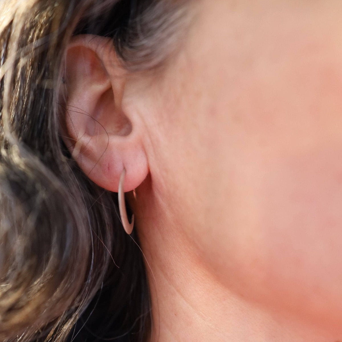 Silver Sade Hoops - Petra Star