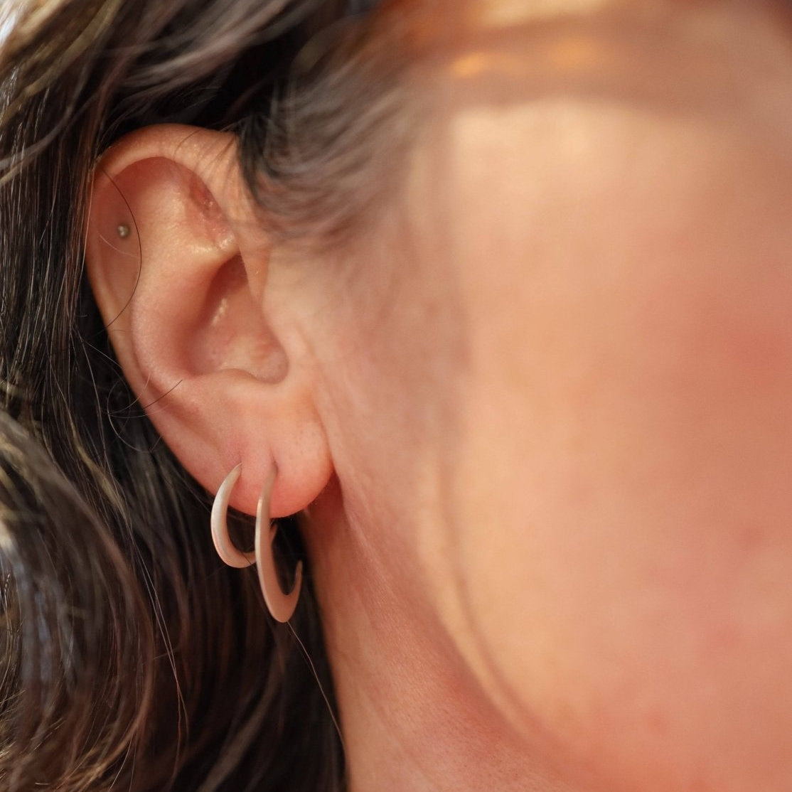 Silver Sade Hoops - Petra Star