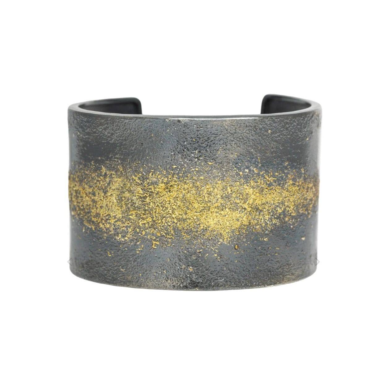 Starry Night Cuff—22k Gold Fused with Oxidized Silver - Petra Star