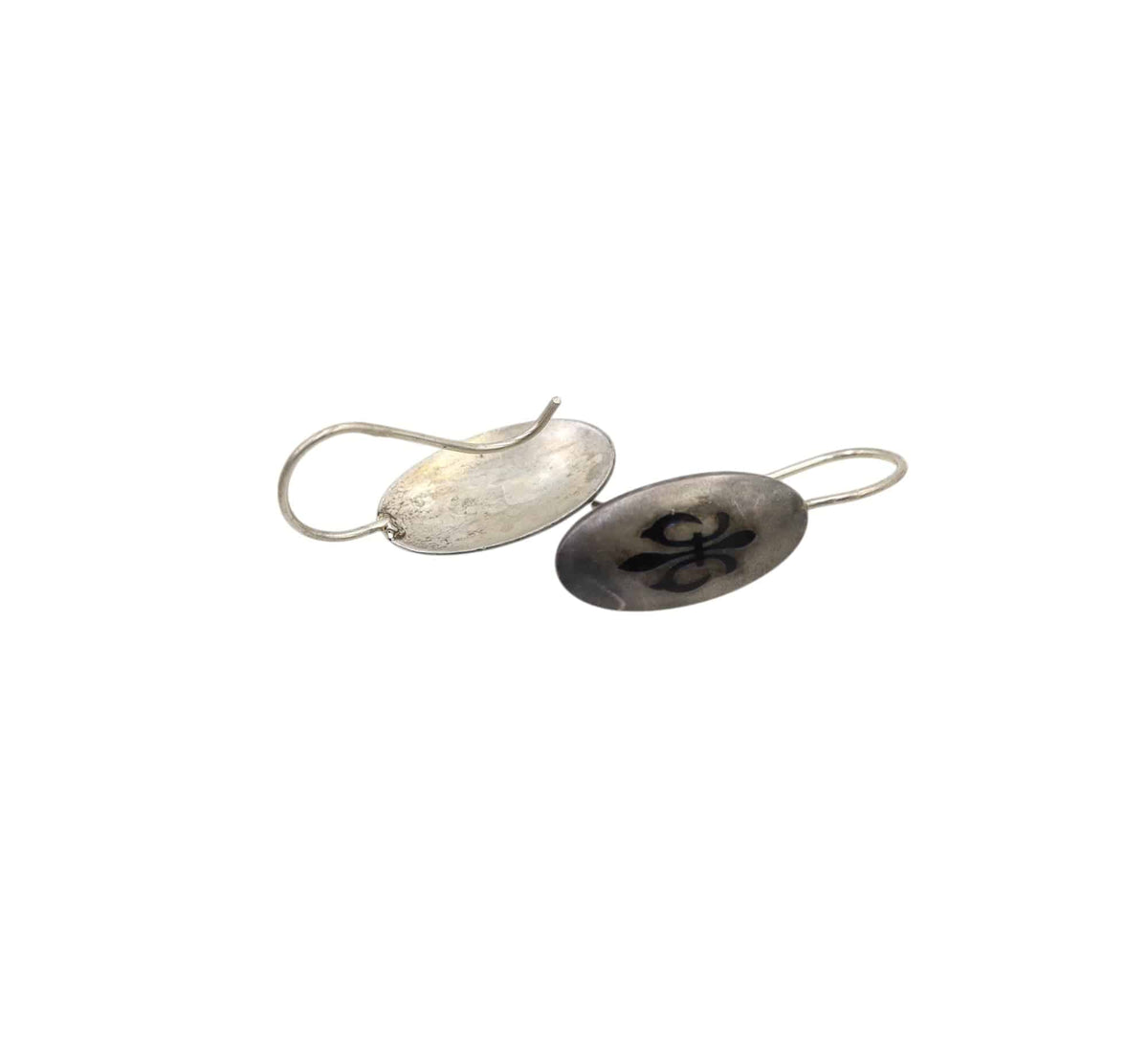 Sterling Silver Art Nouveau Fleur-de-Lys Earrings - Petra Star