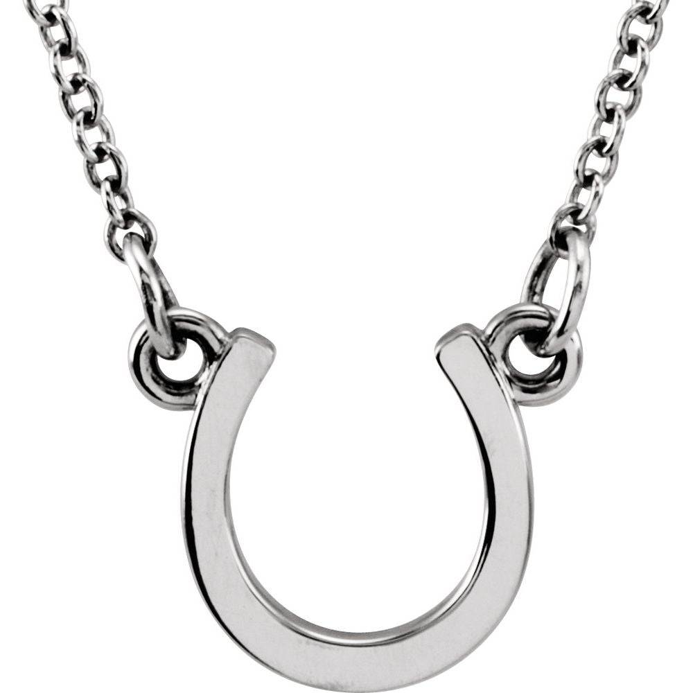 Sterling Silver Horseshoe Necklace (Supports High Hopes Therapeutic Riding) - Petra Star