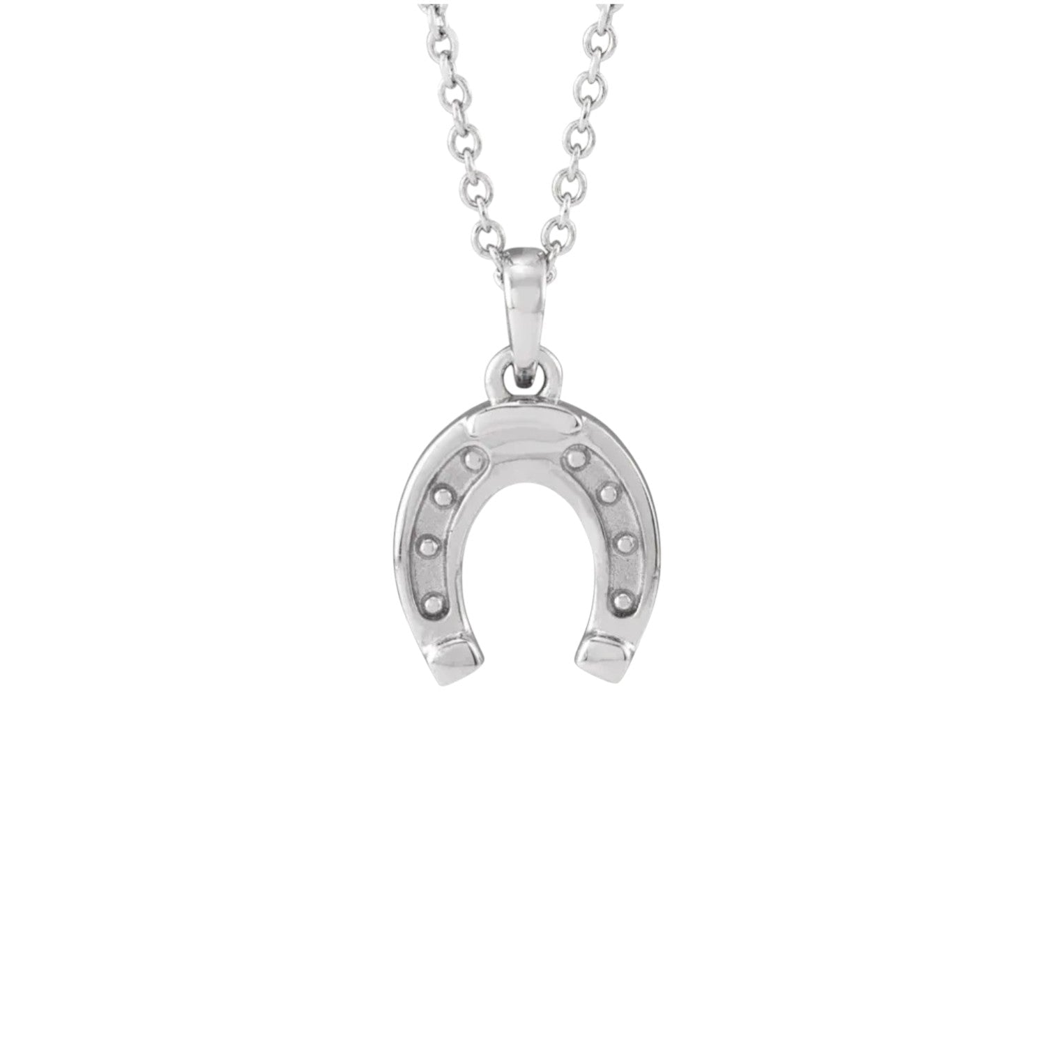Sterling Silver Horseshoe Necklace (Supports High Hopes Therapeutic Riding) - Petra Star