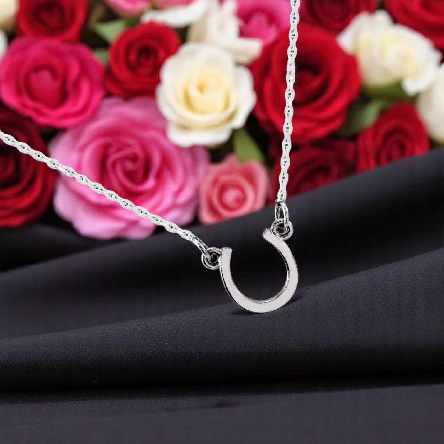 Sterling Silver Horseshoe Necklace (Supports High Hopes Therapeutic Riding) - Petra Star