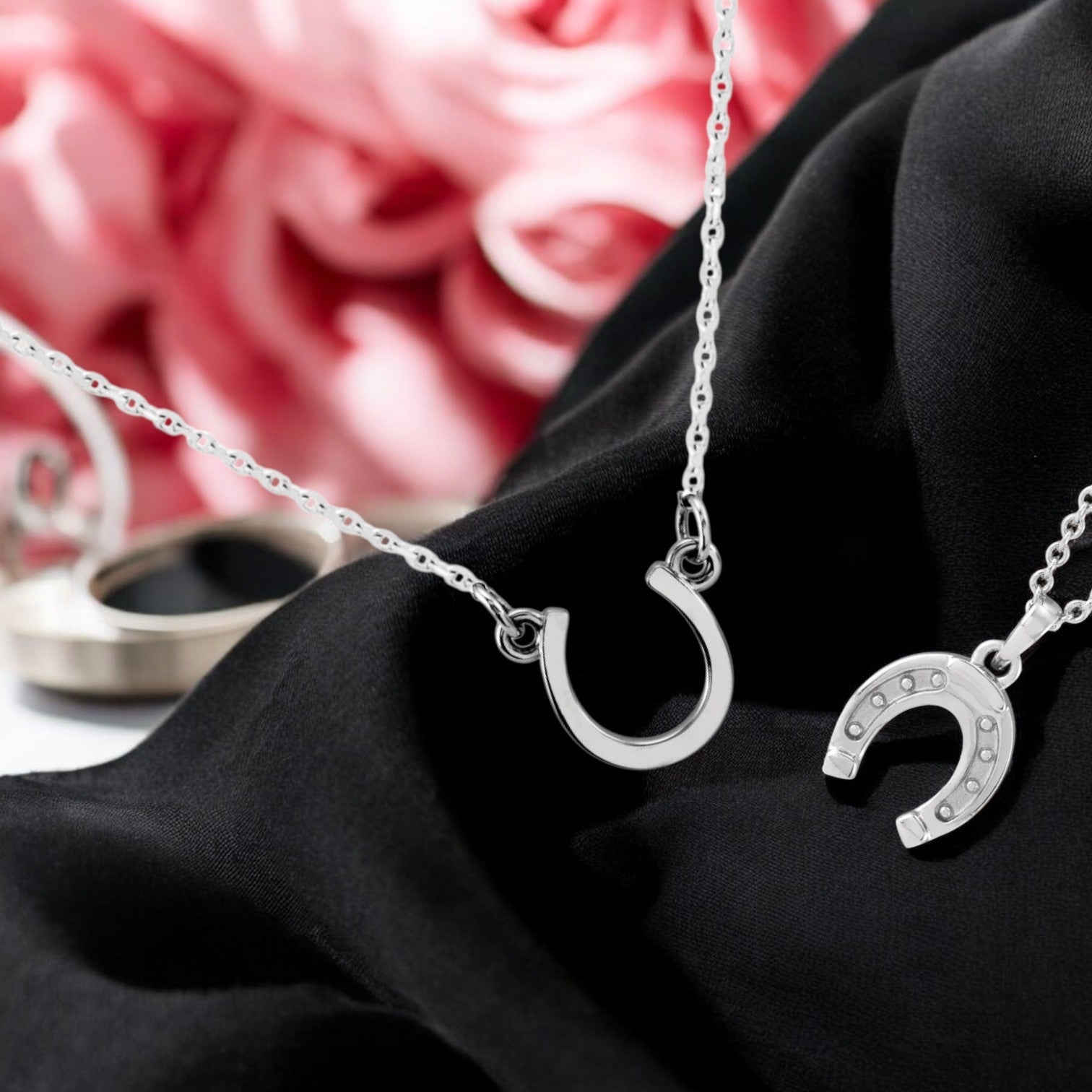 Sterling Silver Horseshoe Necklace (Supports High Hopes Therapeutic Riding) - Petra Star
