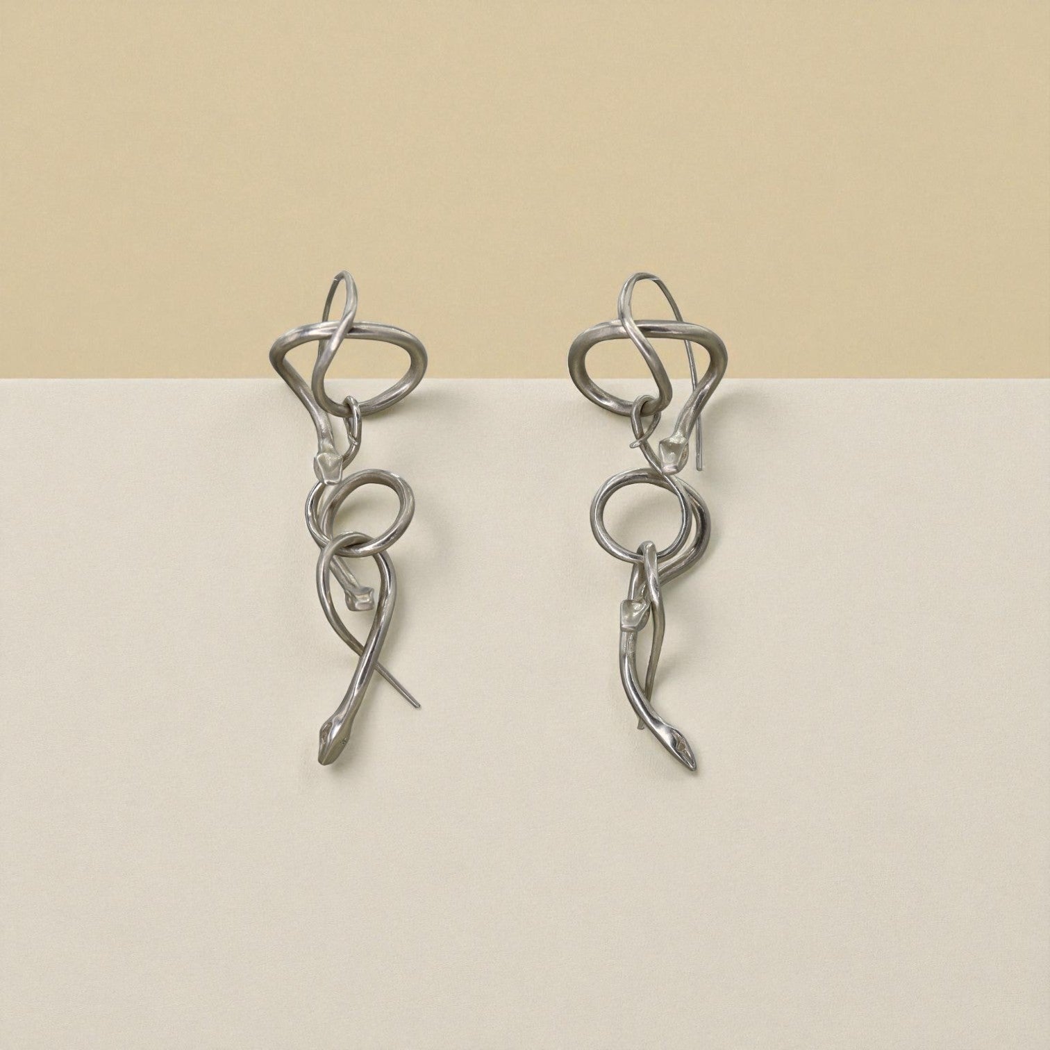 Triple-Tier Snake Earrings - Petra Star