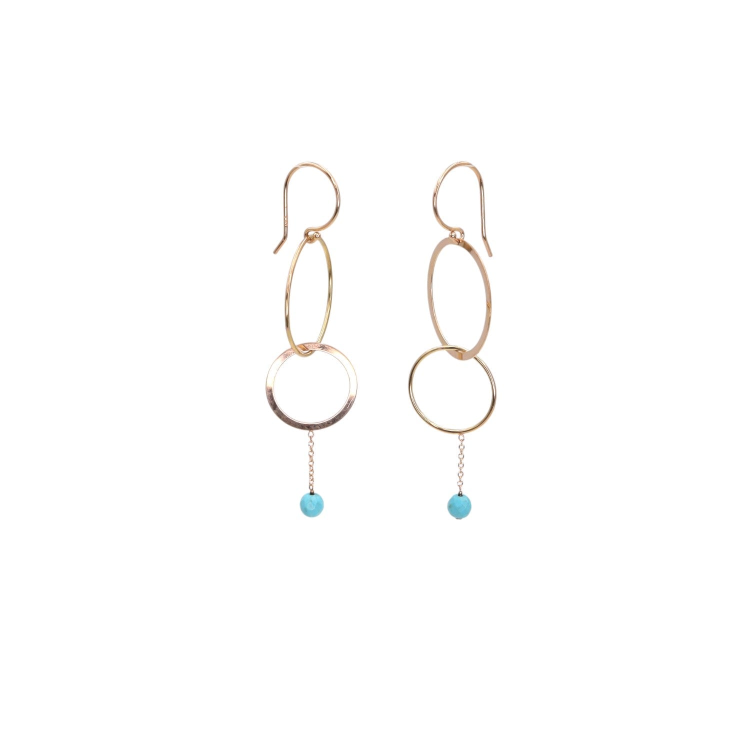 Turquoise Hoop Earrings - Petra Star