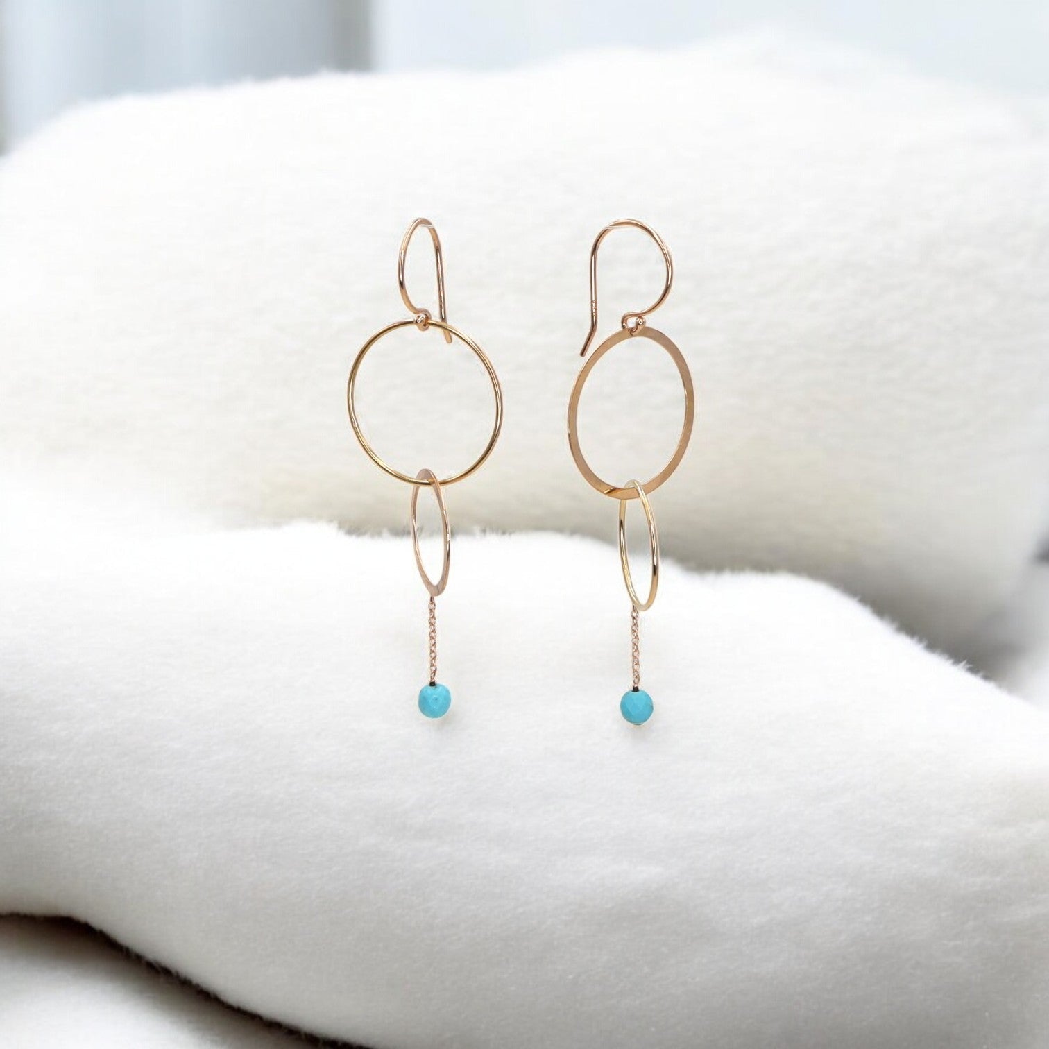 Turquoise Hoop Earrings - Petra Star