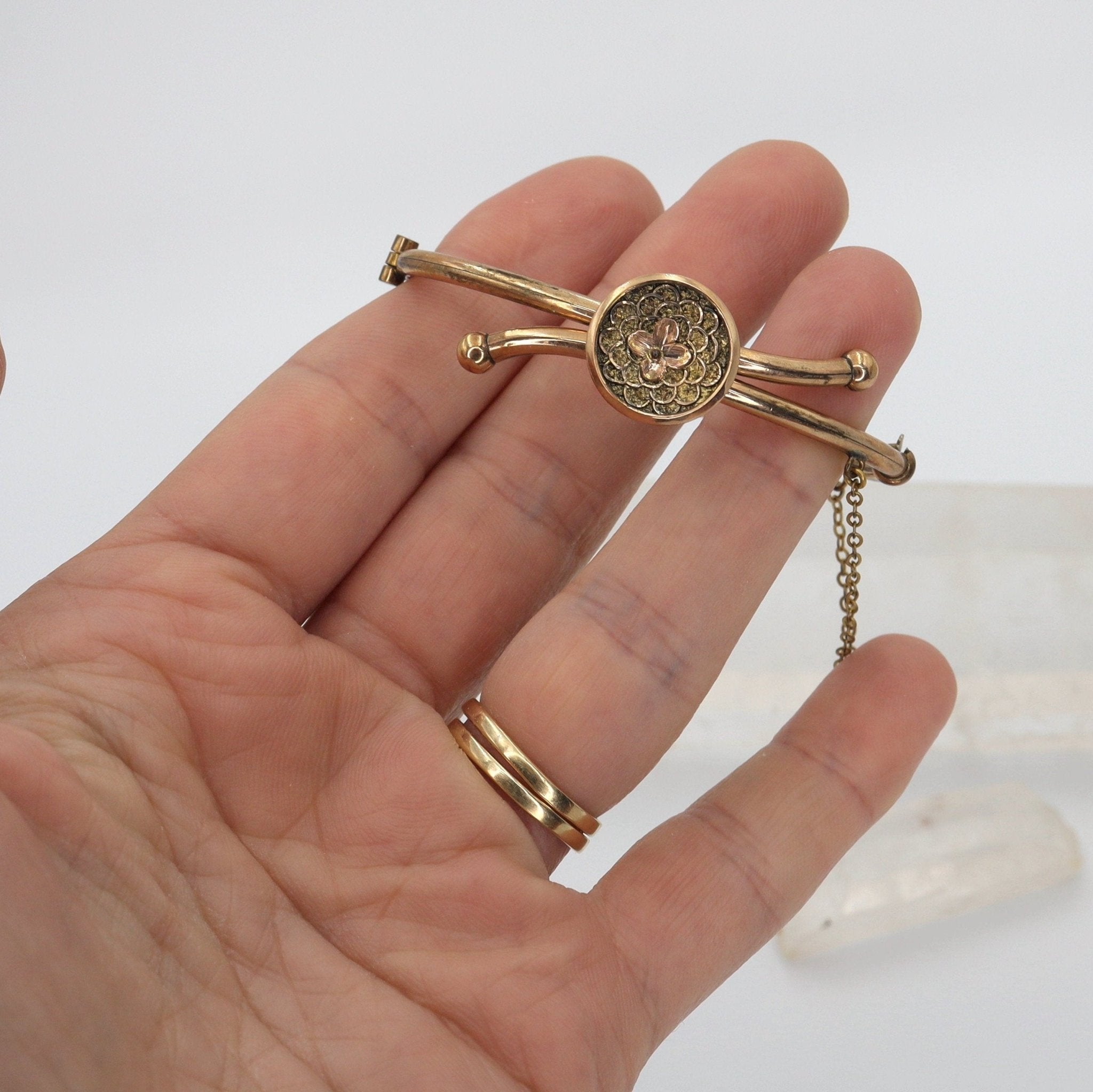 Victorian Bangle Bracelet Gold Filled Bangle Bracelet Childs Size - JL1338 - Petra Star