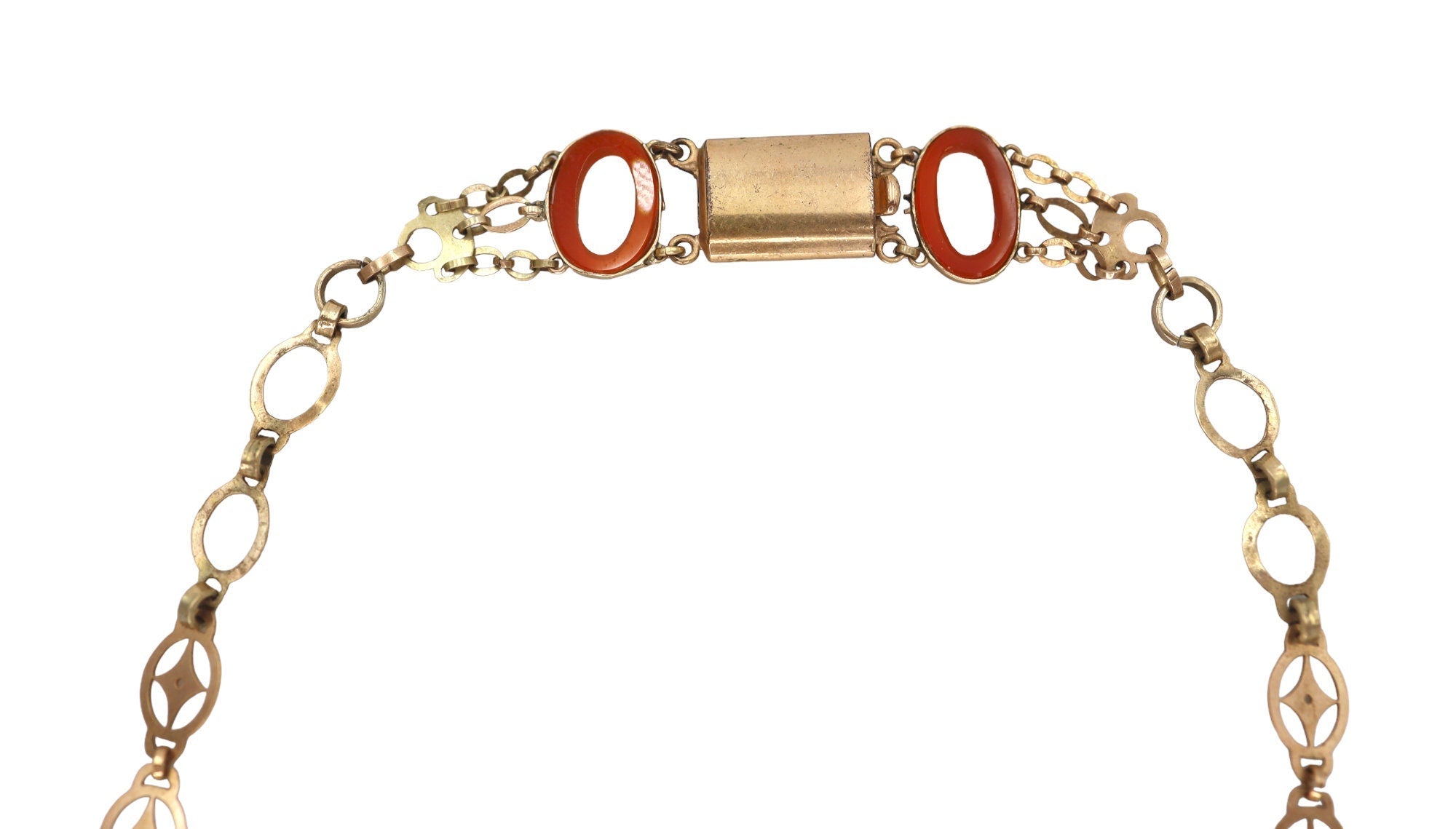 Victorian Carnelian Bib/Festoon Necklace - Petra Star