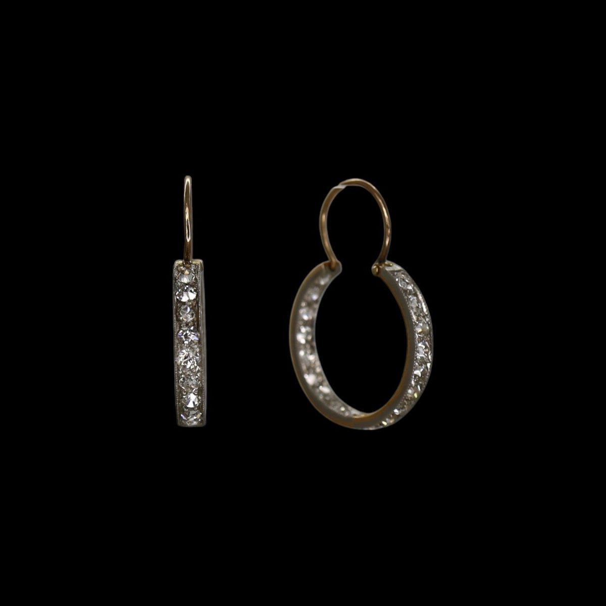Victorian Diamond Inside Out Hoop Earrings - Petra Star
