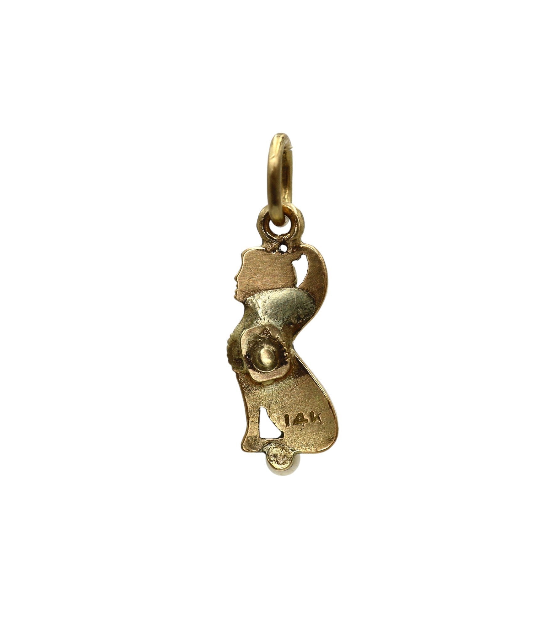 Victorian Gold Charms Sphinx Pendant Griffin Charm 14k Gold - Petra Star