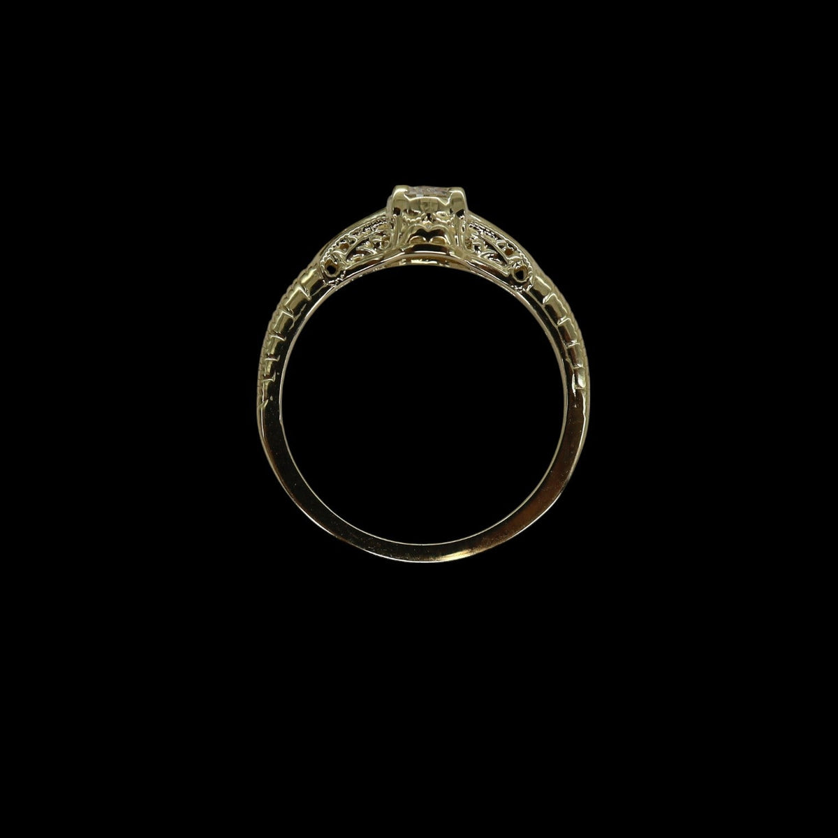 Victorian-Inspired Solitaire Ring - Petra Star