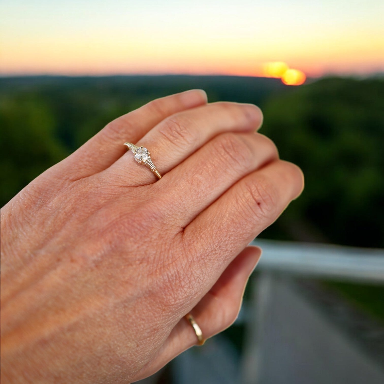 Victorian-Inspired Solitaire Ring - Petra Star