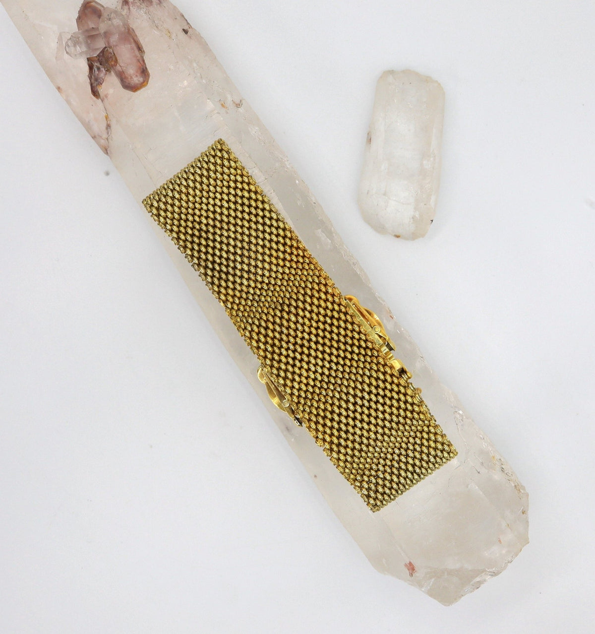 Victorian Mesh Buckle Bracelet circa 1890 in 18k Yellow Gold - Petra Star