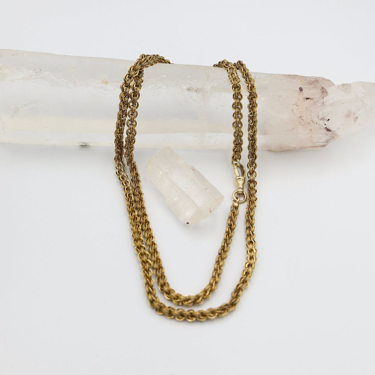 Victorian Necklace 14k Gold Victorian Heavy Slide Chain 5.1 mm Wide 30.5" & 32.5" Length - DK232 - Petra Star