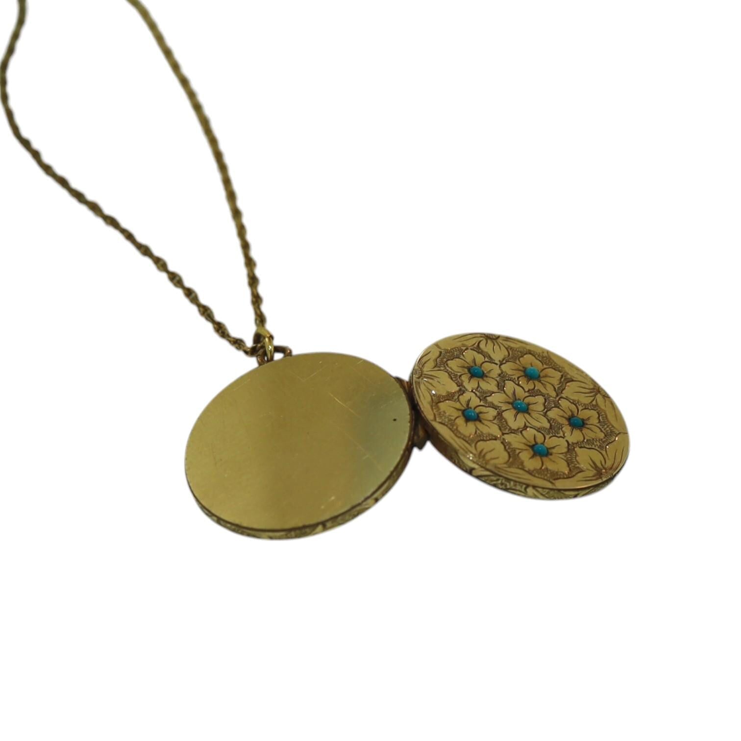 Victorian Picture Locket Pendant Charm Gold Filled - JL1838 - Petra Star
