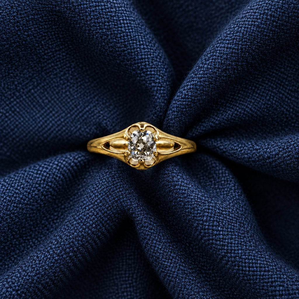 Victorian-Style Belcher Ring Mounting for 5mm Stone (Made to Order) - Petra Star